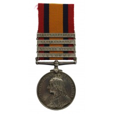 Queen's South Africa Medal (4 Clasps - Belmont, Modder River, Driefontein, Johannesburg) - Pte. A. Holcombe, Coldstream Guards - Severely Wounded 04/06/1900 (Pretoria)