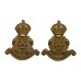 Pair of Yorkshire Dragoons Collar Badges - King's Crown