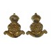 Pair of Yorkshire Dragoons Collar Badges - King's Crown