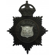 Norwich City Police Night Helmet Plate - King's Crown (Replacement Lugs)