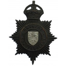 Gwynedd Constabulary Night Helmet Plate - King's Crown (Missing O