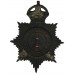 Gwynedd Constabulary Night Helmet Plate - King's Crown (Missing One Lug)