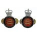 Pair of Essex Police Enamelled Collar Badges - Queen's Crown