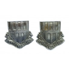 Pair of Northumberland Constabulary Collar Badges