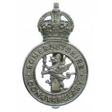 Somersetshire Constabulary Cap Badge - King's Crown