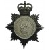 British Transport Commission Police Blackened Chrome Helmet Plate - Queen's Crown