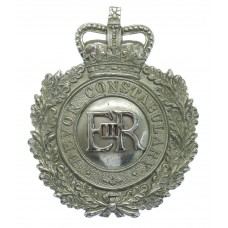 Devon Constabulary Wreath Helmet Plate - Queen's Crown