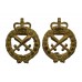 Pair of  Royal Australian Corps of Military Police/Provost Corps Collar Badges - Queen's Crown