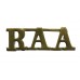 Royal Australian Artillery (R.A.A.) Shoulder Title