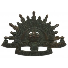 Australian Commonwealth Military Forces Slouch Hat Badge - King's Crown