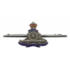 Royal Artillery Sterling Silver & Enamel Sweetheart Brooch/Ti