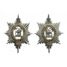 Pair of Worcestershire Regiment Anodised (Staybrite) Collar Badges