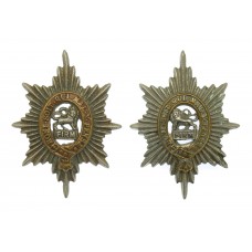 Pair of Worcestershire Regiment Bi-Metal Collar Badges