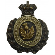 Victorian Forfarshire Constabulary Wreath Helmet Plate