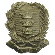 Victorian Hull City Police White Metal Helmet Plate