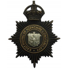 East Riding of Yorkshire Constabulary Night Helmet Plate - King's Crown