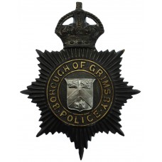Grimsby Borough Police Night Helmet Plate - King's Crown