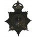 Grimsby Borough Police Night Helmet Plate - King's Crown