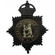 Walsall Borough Police Night Helmet Plate - King's Crown