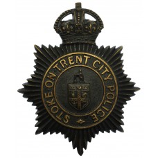 Stoke-on-Trent City Police Night Helmet Plate - King's Crown