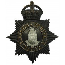 Borough of Hove Police Helmet Plate - King's Crown