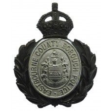 Eastbourne County Borough Police Wreath Helmet Plate - King's Cro