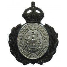 Eastbourne County Borough Police Wreath Helmet Plate - King's Crown