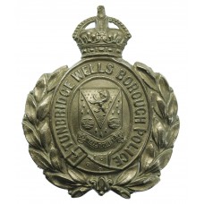 Tunbridge Wells Borough Police Wreath Helmet Plate - King's Crown