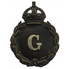 Gloucestershire Constabulary Black Wreath Helmet Plate - King's C