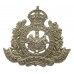 East Suffolk Police White Metal Cap Badge - King's Crown
