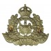 East Suffolk Police White Metal Cap Badge - King's Crown