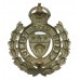 Leeds City Police White Metal Wreath Cap Badge - King's Crown