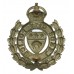 Leeds City Police White Metal Wreath Cap Badge - King's Crown