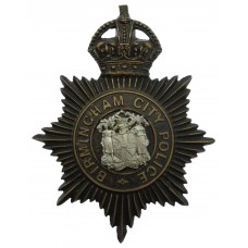 Birmingham City Police Night Helmet Plate - King's Crown