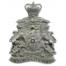 Leicester City Police Helmet Plate - Queen's Crown