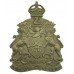 Leicester City Police White Metal Helmet Plate - King's Crown