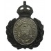 Barnsley Borough Police Wreath Helmet Plate - King's Crown