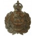 Carmarthenshire  Constabulary Wreath Helmet Plate - King's Crown