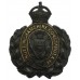 Nottinghamshire Constabulary Black Wreath Helmet Plate - King's Crown