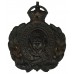 Nottinghamshire Constabulary Black Wreath Helmet Plate - King's Crown