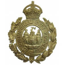 Birmingham City Police Wreath Helmet Plate - King's Crown