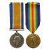 WW1 British War & Victory Medal Pair - Pte. J.T. Blair, 1st Bn. East Lancashire Regiment - K.I.A. 18/10/16