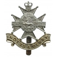 Notts & Derby Regiment (Sherwood Foresters) Anodised (Staybrite) Cap Badge - Queen's Crown