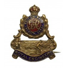 George V Royal Engineers Enamelled Sweetheart Brooch