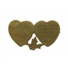 George VI Royal Engineers Mizpah Hearts Sweetheart Brooch