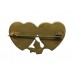 George VI Royal Engineers Mizpah Hearts Sweetheart Brooch