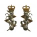Pair of Royal Electrical & Mechanical Engineers (R.E.M.E.) Officer's Collar Badges - Queen's Crown