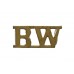 Black Watch Royal Highlanders (B.W.) Shoulder Title