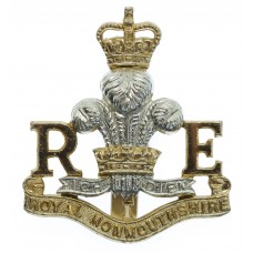 Royal Monmouthshire Royal Engineers Anodised (Staybrite) Cap Badg