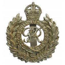 George VI Royal Engineers Chrome Cap Badge 